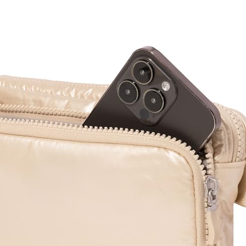 Image of Baggallini Modern Belt Bag 5x8 Travel Fanny Pack Sling Bag Waistpack w /RFID Card Holder Water-resistant Crossbody Bag