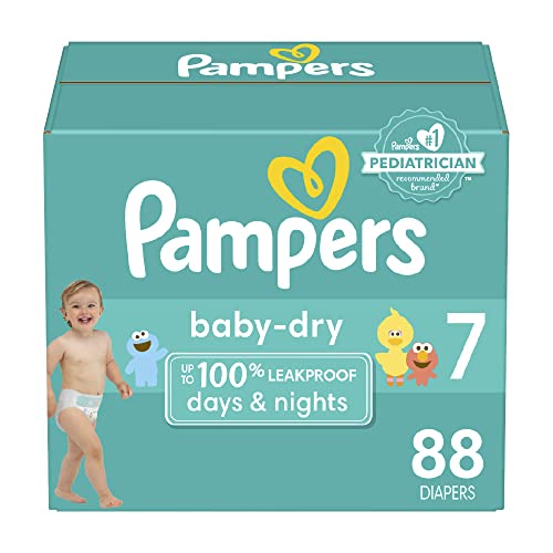 Image of Pampers Baby Dry Diapers - Size 7, 88 Count, Absorbent Disposable Diapers