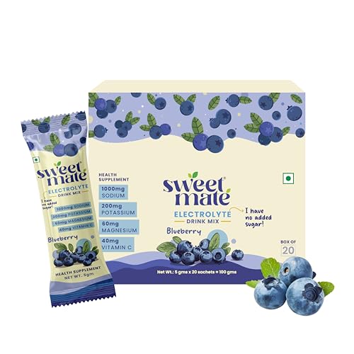 Image of Electrolyte Blueberry Flavor | 20 Sachets | No Sugar | Daily Hydration Support with Electrolytes | Workout Recovery & Travel Ready