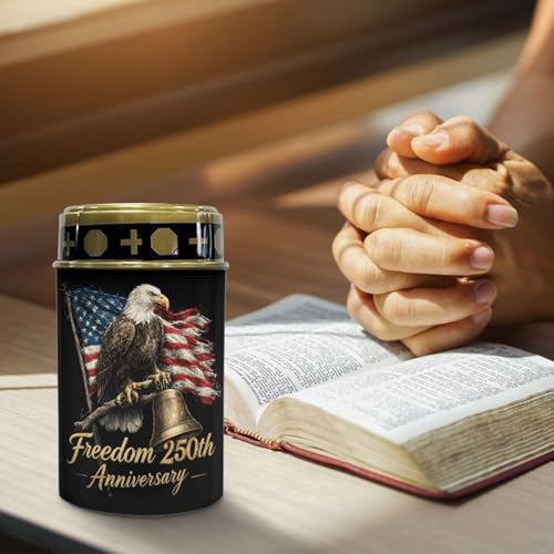 Image of 250th Anniversary Solar Grave Light - American Flag Eagle Design, Flameless Candle for Cemetery, Honoring Veterans & Loved Ones, Patriotic Remembrance Tribute