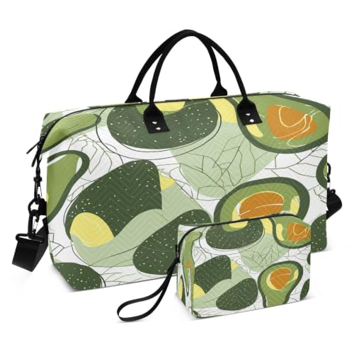 Sac de voyage fruit de l'avocat frais sac de sport et trousse de toilette