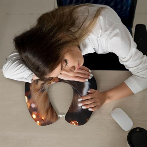 Almohada de Viaje de Espuma Viscoelástica Negra miniatura 6