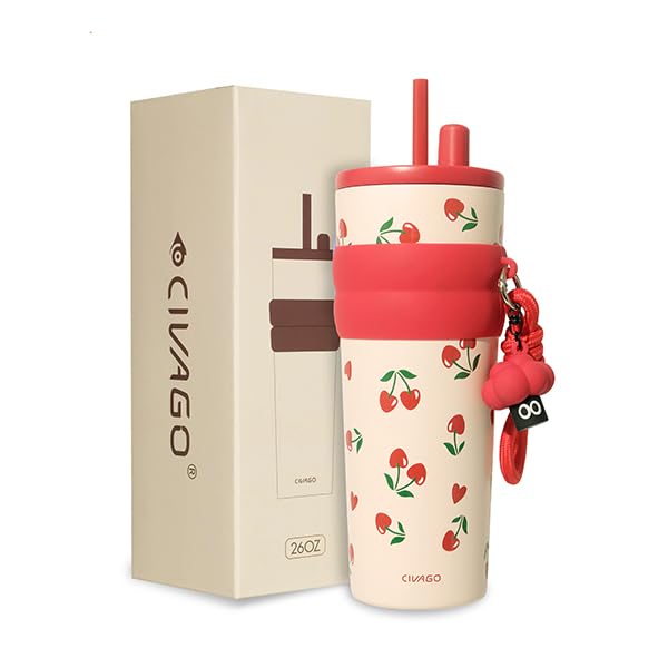 Copo Térmico Aço Inox 770ml, Edição Limitada Especial, Revestimento Cerâmico, Canudo,
