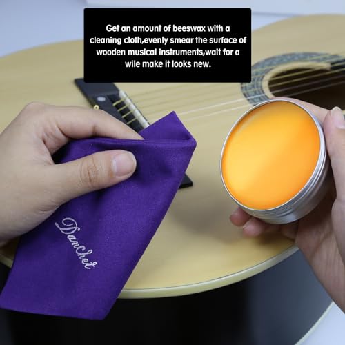 Guitar Cleaning Kit, Guitar Cleaning Care Cleaning Kit -Polish, Lemon Oil for Fretboard, Anti-Rust Oil for Strings, String Guard, String Guard Pen, Beeswax, String Cutter, A103-1 String & 2 String...