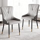 【Chaise pour salle à manger】 Tirez le style intemporel sur n'importe quelle table ou espace de restauration. La palette de café de ces chaises rend la correspondance avec un autre décor si facile - sans parler de l'élégant.