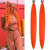 Orange Braid Hair Extensions Rave Hair Accessories Colorful Hair Extensions Braid Ponytail Extension