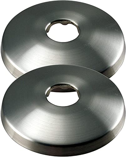 Westbrass R128-2-100-07 1/2" (5/8" OD) Sure Grip Low Pattern Flange for Copper Pipe (100-Pack of 2-Packs), Satin Nickel