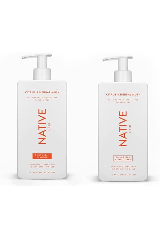 Native Shampoo and Conditioner Set Sulfate Free, Paraben Free, Dye Free, with