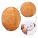 Egg-Shaped Plush Puppy Toy: Soft Bell-Infused Teething Chew for Biting, Outdoor Training, and Home Tooth Care for Small to Large Dogs
