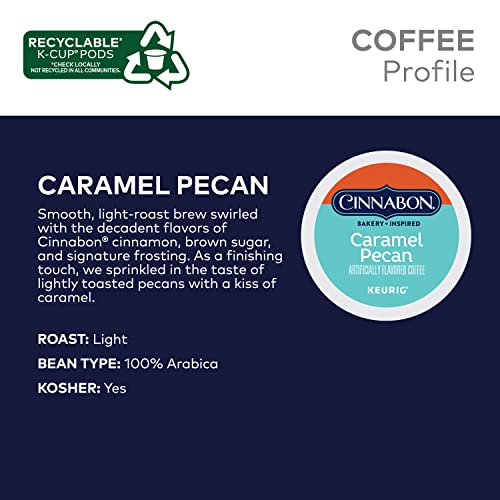 Cinnabon Caramel Pecan Coffee, Keurig Single Serve K-Cup Pods, 72 Count