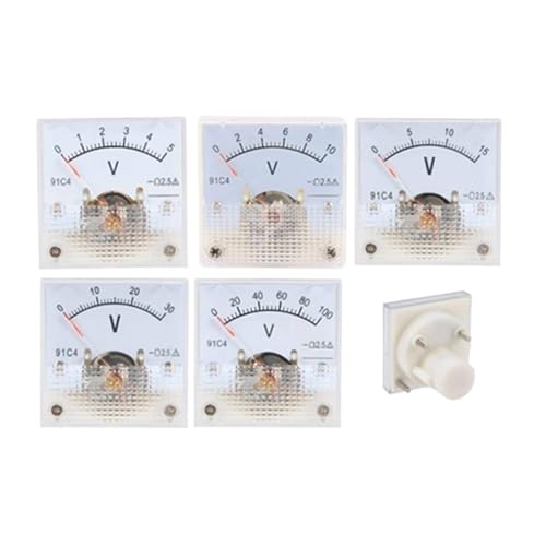 Voltmètre analogique 91C4 CC avec cadran haute visibilité et boîtier robuste DC 300V
