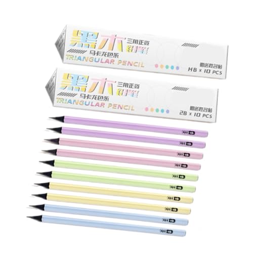 20個の木製鉛筆2b三角形の鉛筆描画教室報酬生徒絵を描く教室報酬学校用品