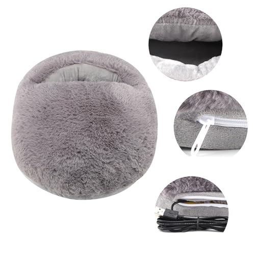 Almohadilla calefactora para pies de tela plush premium miniatura 2