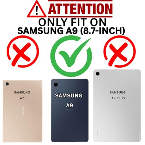 Image of flip Cover for Samsung Galaxy tab a9 | Premium pu Leather Magnetic flip case | Slim Stand Cover with auto Sleep /Wake | 360 Protection (Darkbrown)