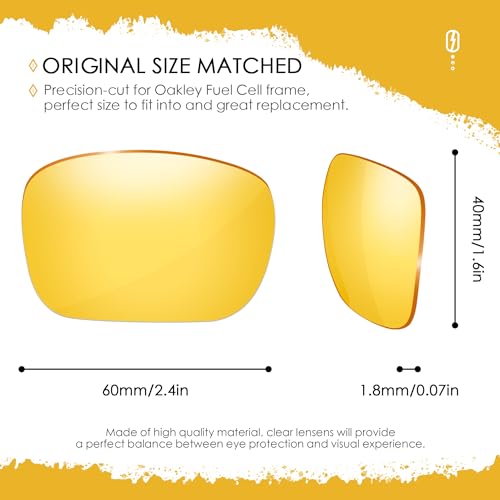 Image of ANSI Z87.1 Replacement Lenses For Oakley Fuel Cell OO9096 Sunglasses