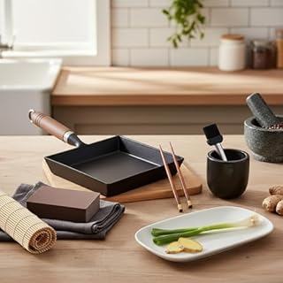 Padella giapponese Tamagoyaki in ghisa, pre-stagionata, trattata con azoto liquido, antiruggine, pronta all'uso, manico in legno staccabile, adatta al forno, per omelette, bistecche e campeggio, senza