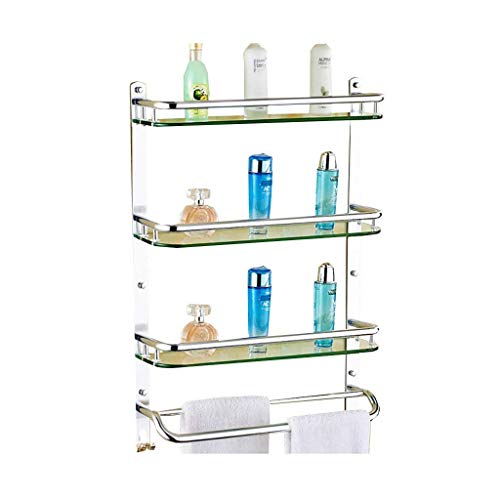 Organisateur de douche antirouille avec miroir et porte-serviettes mural