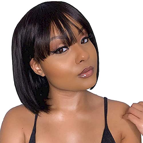 Image of bob medium hair wig natural looking for bold beautiful look
