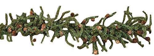 CWI-Gifts-4-Ft-Pine-Garland-WCones-Multi CWI Gifts 4 Ft Pine Garland WCones Multi