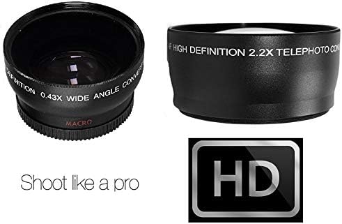 Miniatura 9 de Juego de 2 lentes HI DEF PRO gran angular y TELEPHOTO para Sony SLT-A55V SLT-A55 (compatible con 2.165 in)