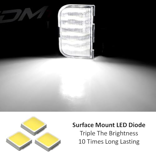 Lámpara LED blanca para capó iJDMTOY bajo capó 18-SMD miniatura 3