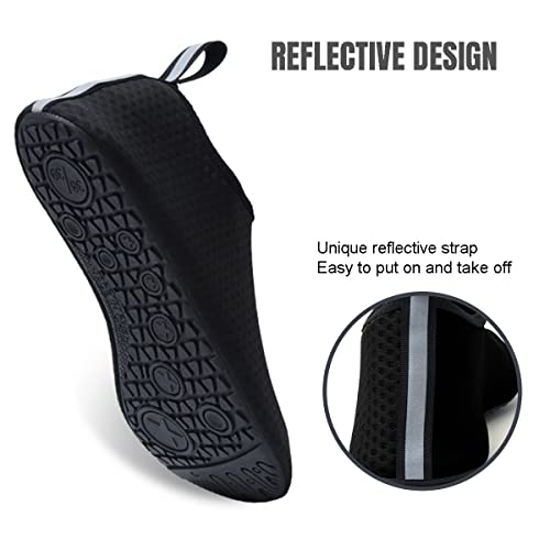 Foto von AUXDIQ Schwimmschuhe Badeschuhe Aquaschuhe Surfschuhe Wasserschuhe Strandschuhe Barfuß Schnell Trocknend für Damen Herren Schwarz 40/41 EU