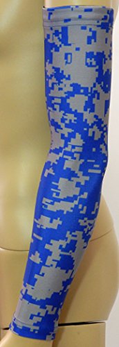 Sports Farm NEW Royal Blue & Gray Digital Camo Arm Sleeve (Small)