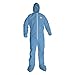 KleenGuard 45357 A65 Hood & Boot Flame-Resistant Coveralls, Blue, 4X-Large, 21/Carton