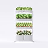 Hydroponics Growing System Kit, Larger Capacity Hydroponic Natural Balanced Tower for Germination, Indoor Herb Garden with LED Grow Light, Parent-Child Interaction Plant Growing System