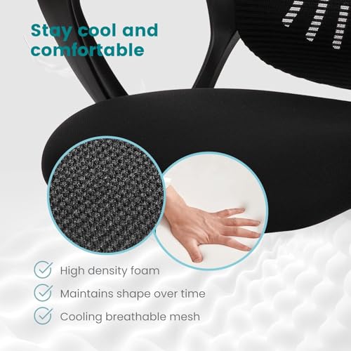 image for SMUG Home Office Computer Desk Chair - Ergonomic Mid-Back Mesh Swivel 