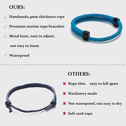 Tempbeau Nautical Braided Rope Bracelets Set thumb #5