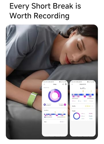 Image of Loop Smart Fitness Band with Health & Fitness Tracker Medical Grade ECG PPG Body Temperature, HRV Analysis, 30+ Sports Modes, Sleep and Stress Monitor, Subscription Free Screenless (Light Green)