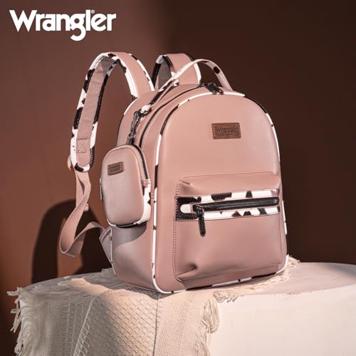 Image of Montana West Wrangler Cow Print Backpack Cute Daypacks Large Bookbag Purse for Women