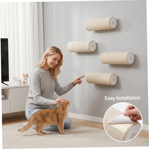 Rascador de pared para gatos, 3 piezas de papel corrugado miniatura 3
