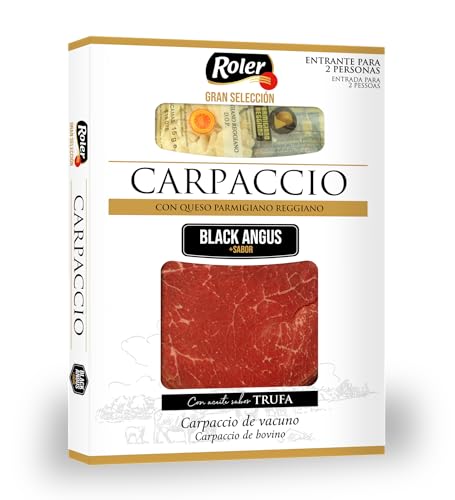 Roler Carpaccio Black Angus con Queso Parmigiano Reggiano y Trufa, Selección Premium para 2 Personas