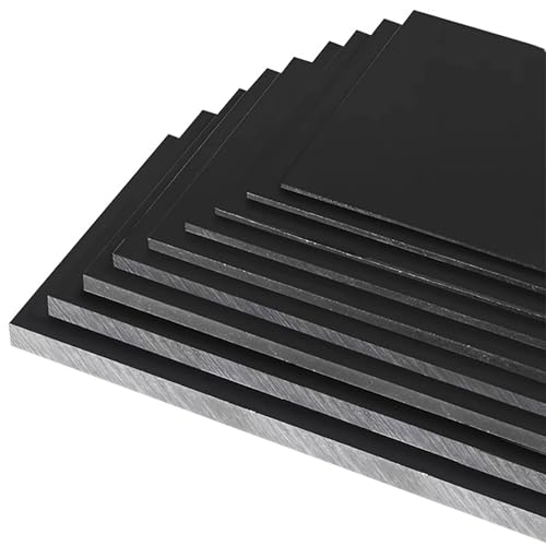 TIHONORI Lámina HDPE Plástico Negro 2mm Polietileno Alta Densidad Industrial Rígida Resistente Químico Corrosión Durable Bricolaje Mesa Trabajo Marino,300x400mm 3 Pcs