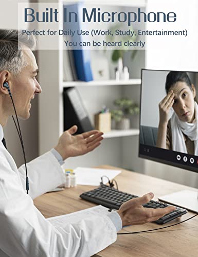 Solmimi Usb Earbuds With Microphone For Pc Laptop, 2M/6.5Ft Usb Headset With Microphone For Pc, Usb Headphones For Computer Laptop Pc Ps4 Ps5 Notebook Desktop Office Home With Volume Control& Mute #TOP1