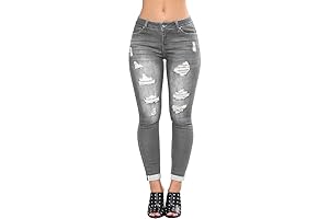 Women's High Waisted Gray Skinny Jeans