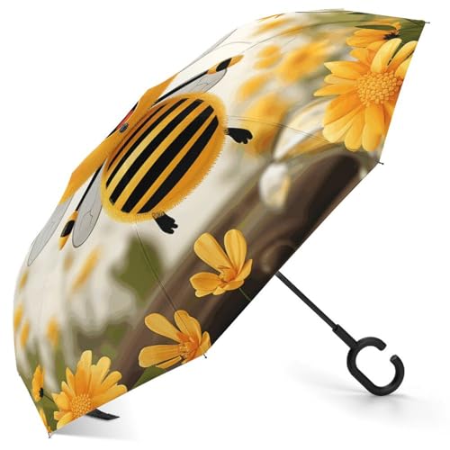 Parapluie inversé portable compact et robuste pour affronter les tempêtes sans effort
