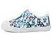 Native Shoes Kids Jefferson Print (Toddler) - Shoes for Kids - Flexible EVA Upper - Round Closed ToeShell White/Shell White/Shark Grid 9 Toddler M