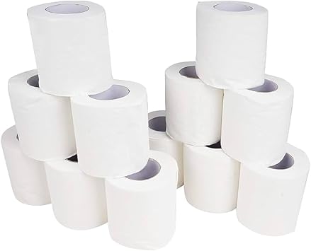 36x White Toilet Tissue Rolls – 2-Ply Quilted & Embossed Jumbo Bathroom Tissue – Soft & Strong PPC Paper - Bubble Wrap Shop