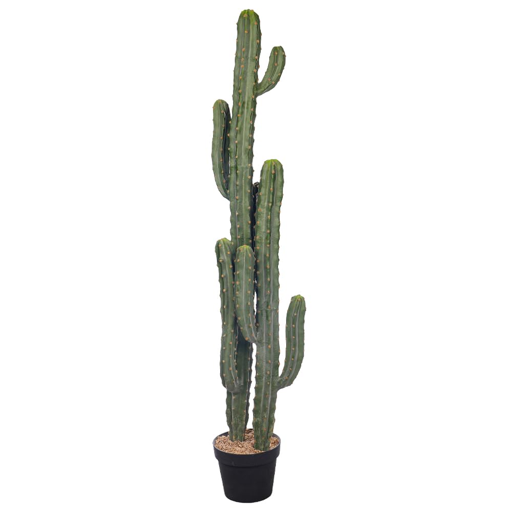 YAHOME Artificial Columnar Cactus Plant, 1.4MTall Life-Like Cactus with Pot, UV Resistant, Waterproof Faux Plants, Eco-Friendly, Maintenance-Free Indoor/Outdoor Fake Plants for Home Entryway & Patio