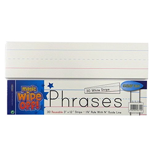 Learn to Write, Magic Wipe off Strips - Pack of 30 Reusable