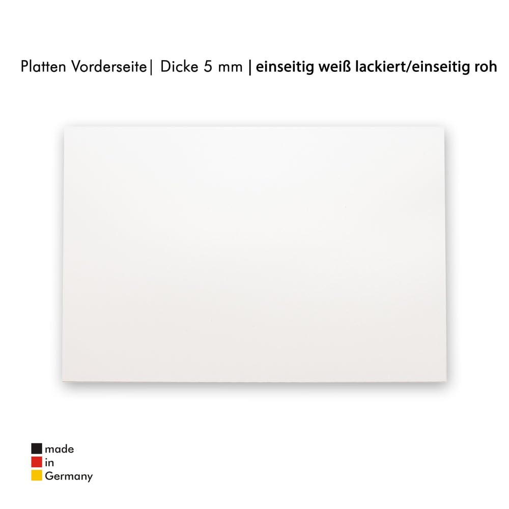 PEGBOARD 5mm 42 x 30 cm 10er Set MDF-Platten | weiß lackiert, Perfekt für Lasergravur, CNC-Bearbeitung | präzise Zuschnitte