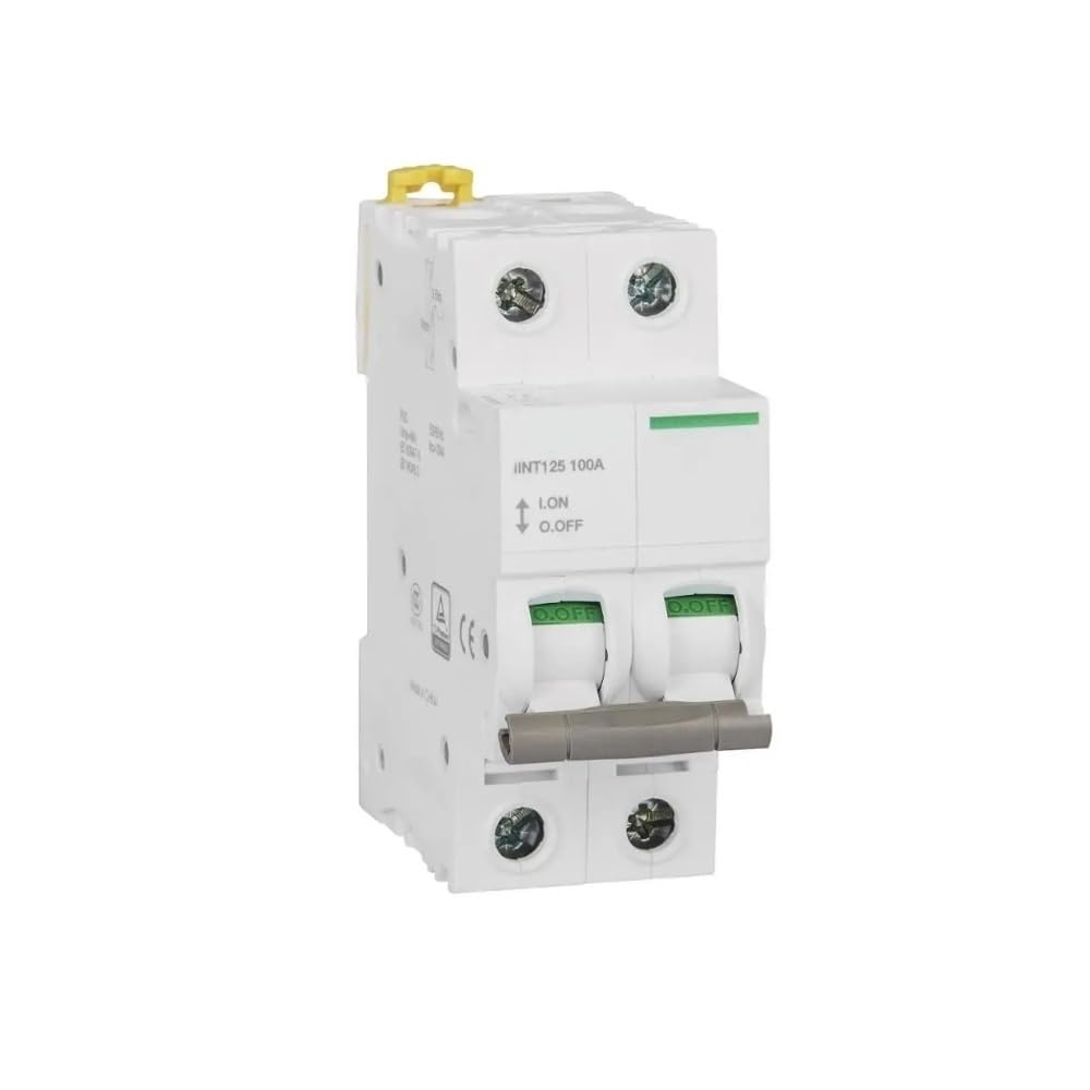 Interruttore Differenziale Puro Salvavita, Tipo C 2P 32A, 63A, 80A, 100A, Interruttore Elettrico Miniaturizzato Magnetico Termico 125A 400VAC 50HZ 6KA(63A)