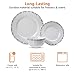 Amazon Basics 18-Piece Kitchen Dinnerware Set, Plates, Dishes, Bowls, Service for 6, Bungalow