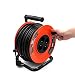 Produktbild Einziehbare Verlängerungskabelrolle 4-Wege-Steckdosenrolle (25 m / 50 m Länge, ergonomischer Griff), Farbe: Orange Verlängerungskabelhalter (Größe: 50 m)