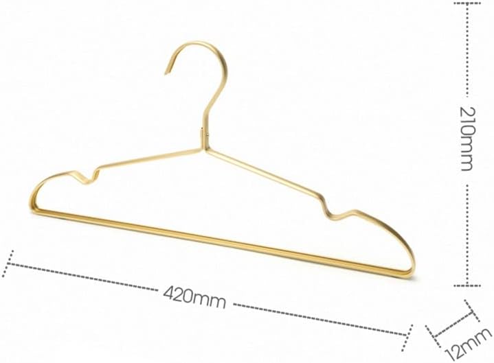 Matte Gold Hanger Aluminum Alloy Clothes Drying Rack Non-Slip Clothes Towel Wardrobe Storage Rack(D)