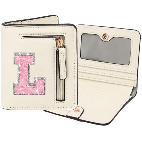 Image of Birthday Gifts for Teen Girl Kids Wallet Girl Wallets Small Initial Rfid Wallet Teen Girls Gift Preppy Stuff for Girls Beige L