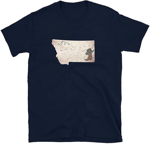 Montana Antique Map - Camiseta de manga corta